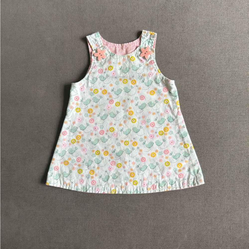 Handmade/Reversible Floral Sleeveless Dress